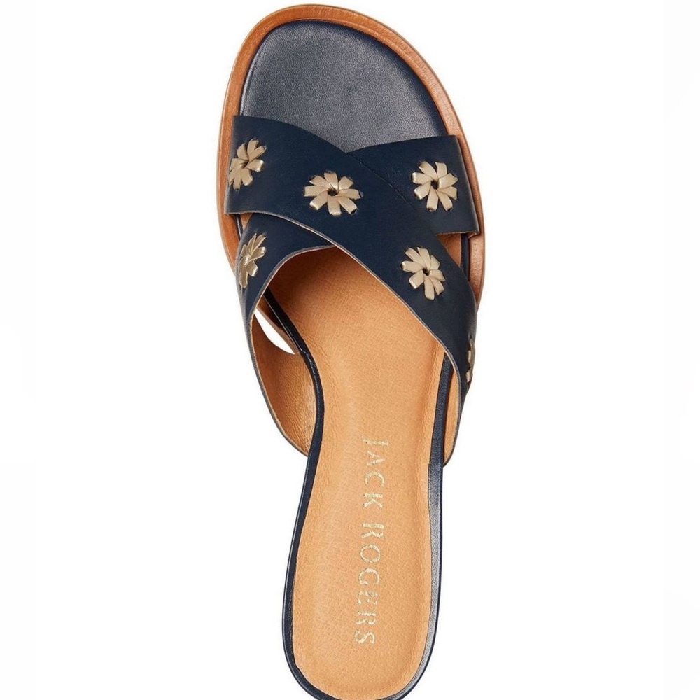 Jack Rogers Navy and Silver Sandals - Picture 4 of 4